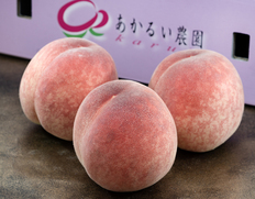 7/24〜8/2出荷◇ あかるい農園 『完熟桃（品種：なつおとめ）』山梨県産 約2kg（4〜7玉）化粧箱 風袋込 ※冷蔵